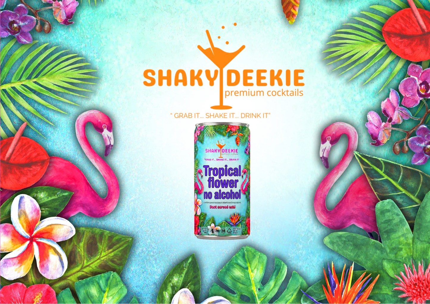 Tropical flower MOCKTAIL NO ALCOHOL